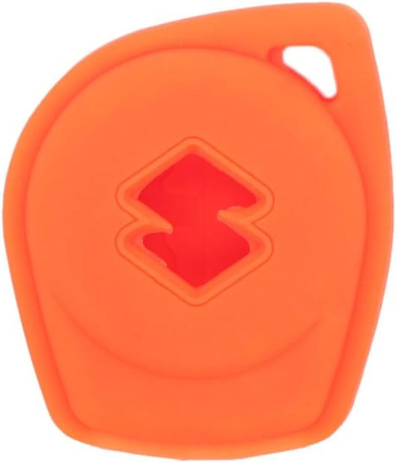 Silicone Cover Protector Case Holder Skin Jacket Compatible with SUZUKI 2 Button Remote Key Fob CV4545 Orange
