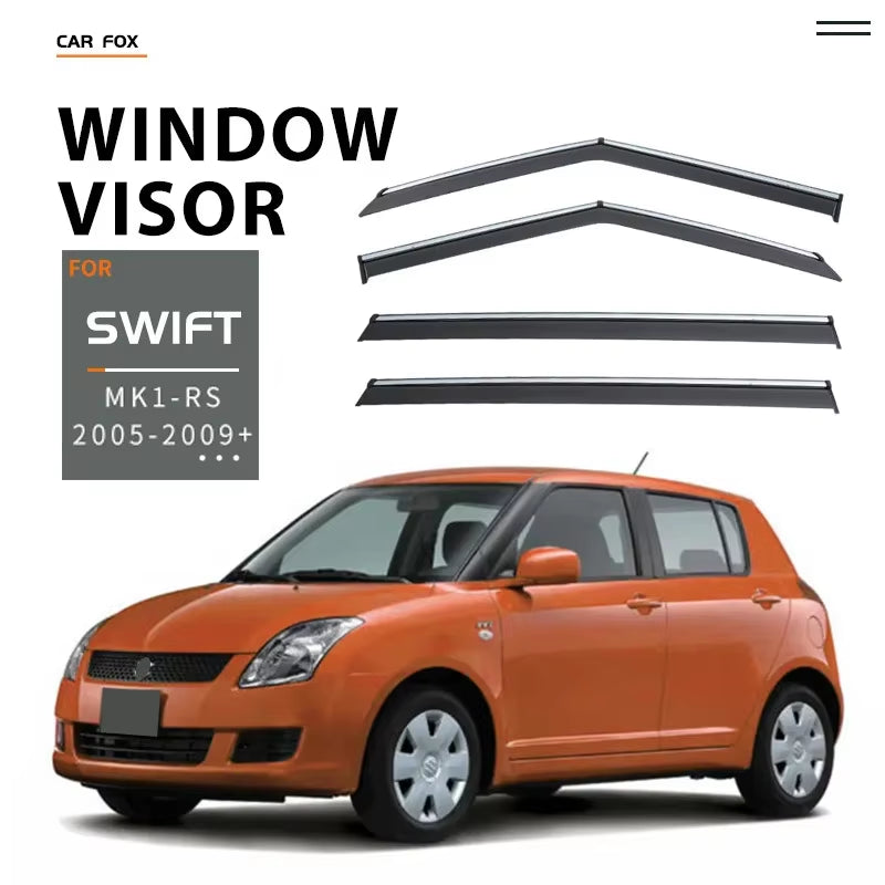 Swift GL Accessories Window Visors Weathershields Wind Rain Guard Door Visor Vent Shades Ventvisor Bright Strip