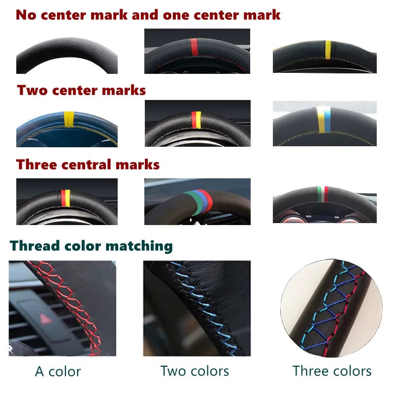 Car Steering Wheel Cover Artificial Leather for Suzuki SX4 Alto Old Swift Opel Agila Steering-Wheel Cover Wrap Car Accessories