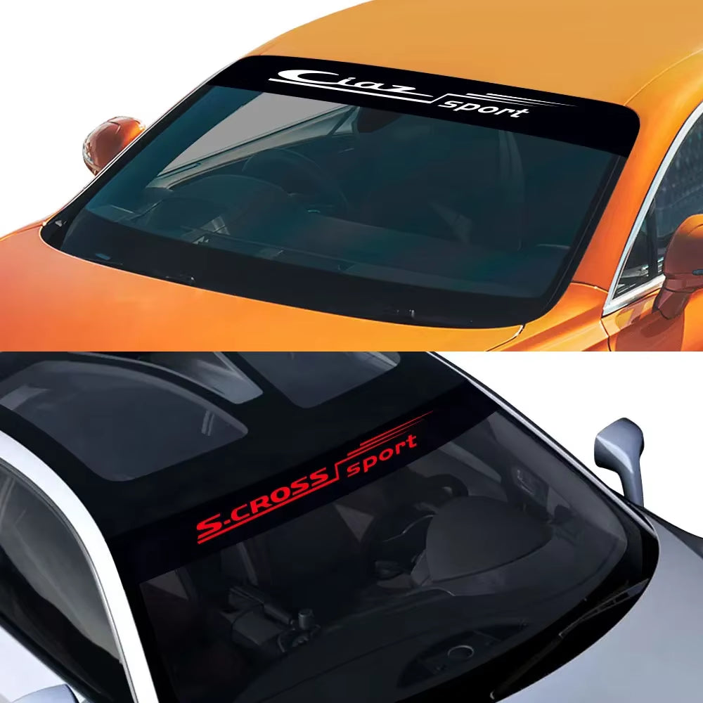 Car Front Windshield Stickers Exterior Accessories for Suzuki Jimny Swift Vitara Ignis Grand Vitara Alto Baleno Sx4 Samurai