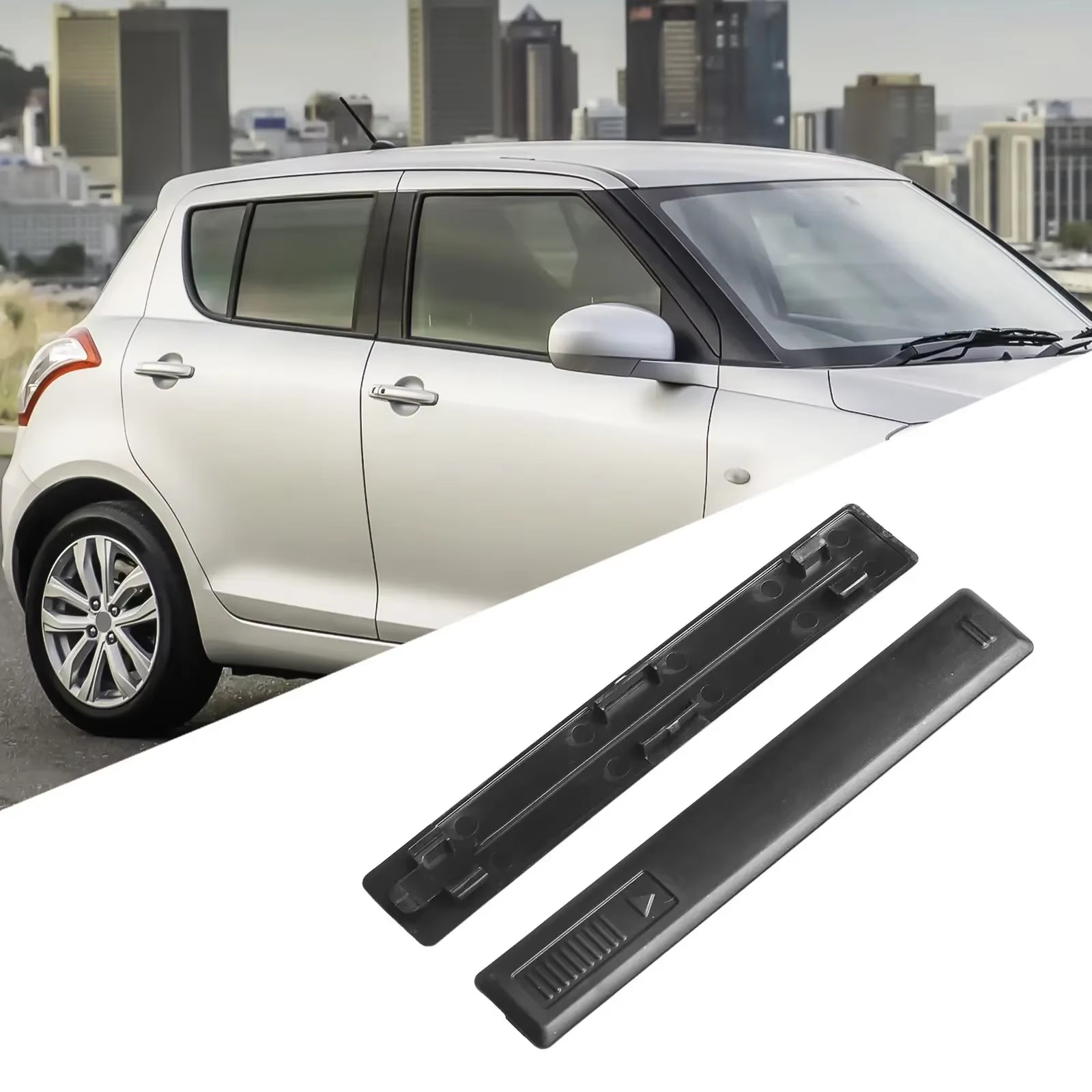 2PCS Car Roof Rail Clip Cover for SUZUKI SWIFT 2010 Onwards Abs Black Roof Rack Bars Boxes Clip Cover Car Exterior Parts