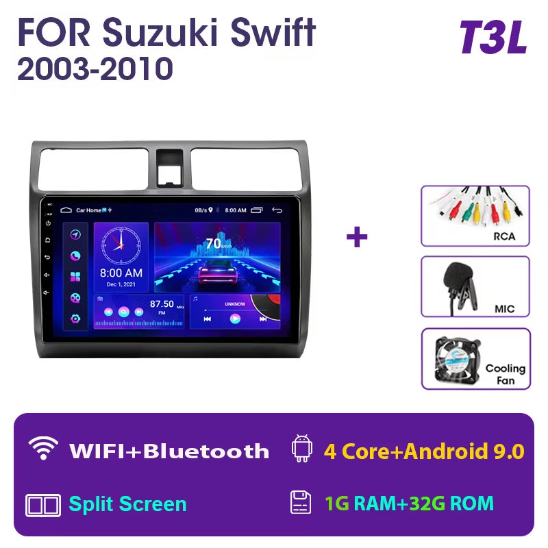 2Din Android 11 Car Stereo Radio Multimidia Video Player Navigation GPS for Suzuki Swift 2003-2010 4G DSP 2 Din Dvd Carplay