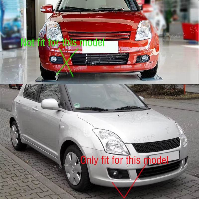 Car Front Bumper Foglamp Foglight Cover Frame Grille Trim Lid Bezel Hood for Suzuki Swift 2007 2008 2009 2010