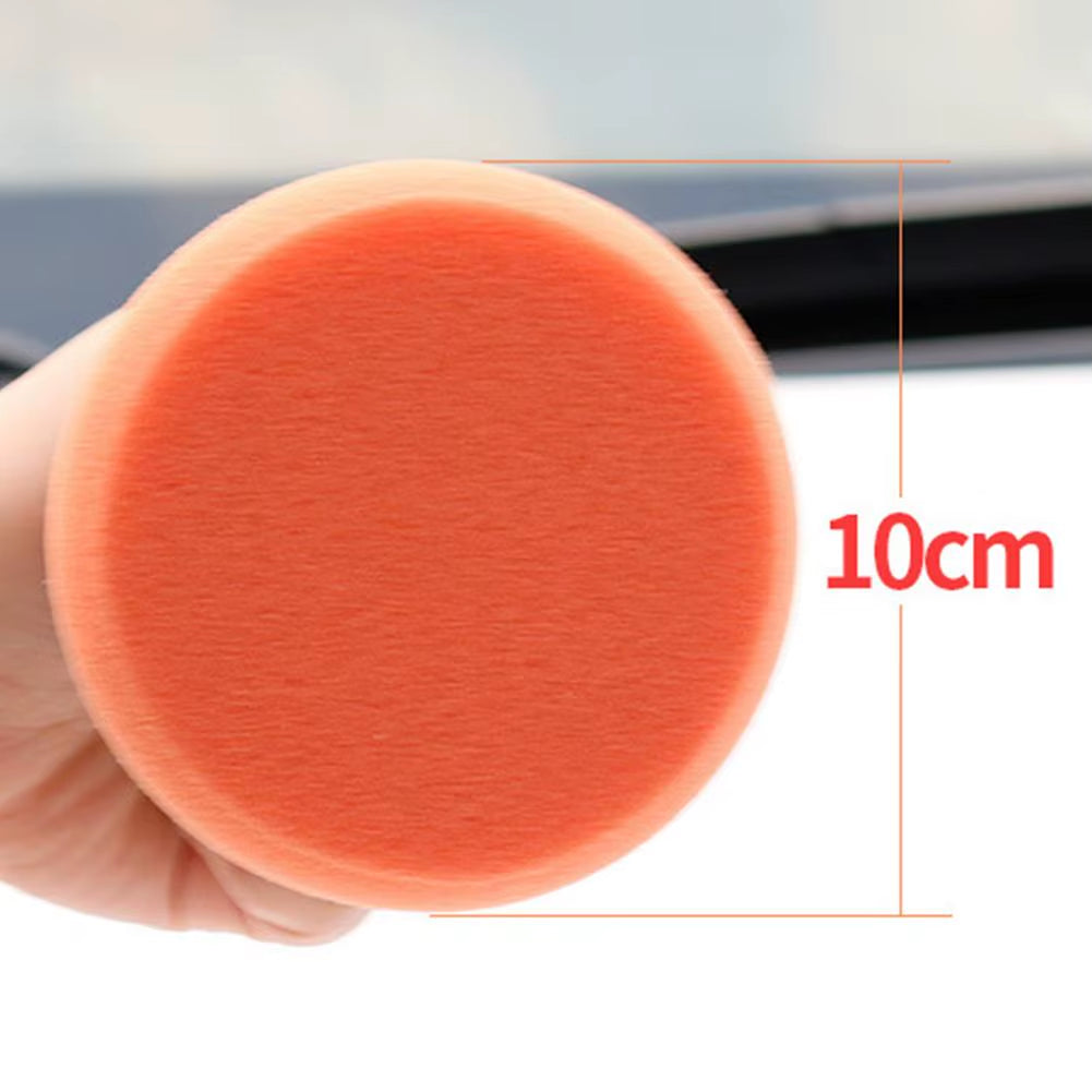 5Pcs Car Wax Wash Polish Pad Sponge Cleaning Foam Kit Microfiber Applicator Pads with Gripper Handle Car Polish Sponge Cleaning
