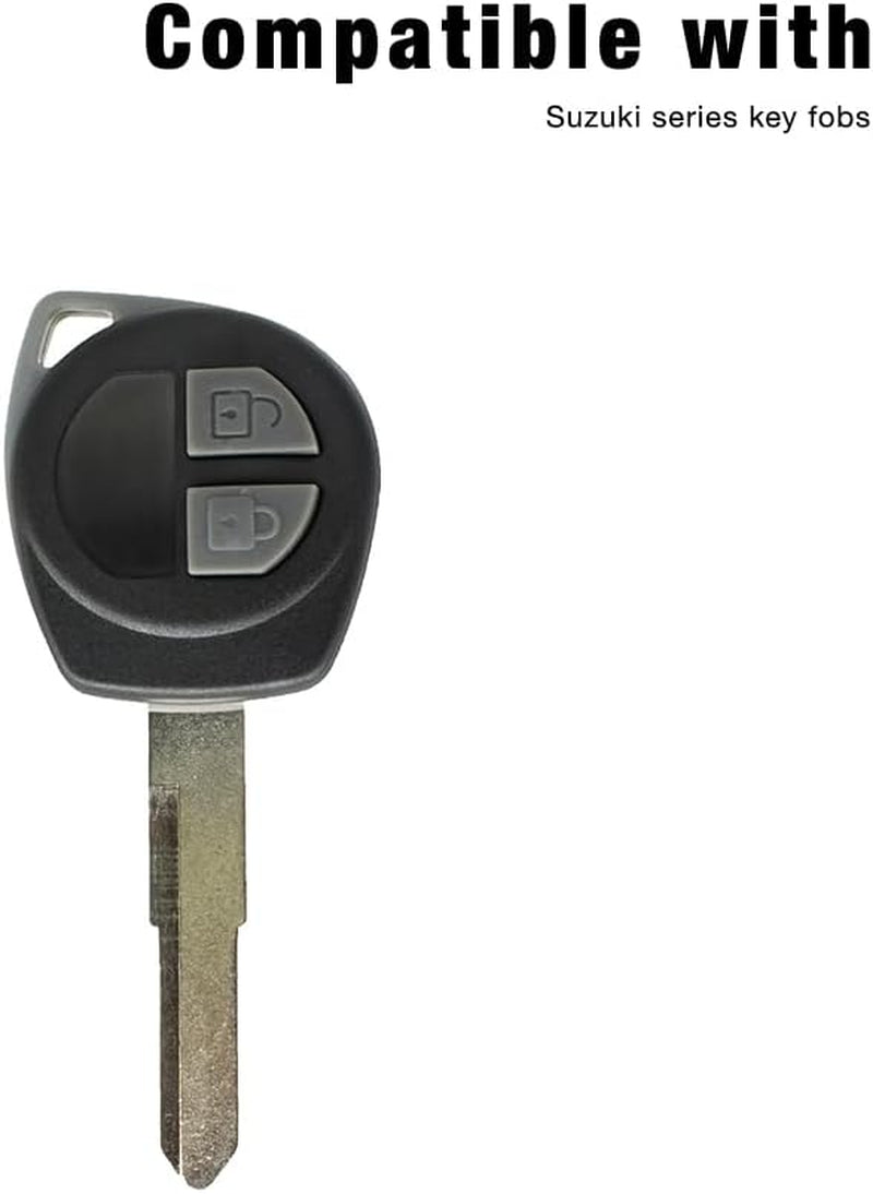 Silicone Cover Protector Case Holder Skin Jacket Compatible with SUZUKI 2 Button Remote Key Fob CV4545 Black