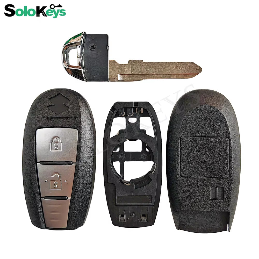 SOLOKEYS FCCID:TS008 for Suzuki SX4 Swift Vitara Smart Remote Key Replacement Shell 3/4 Button with LOGO