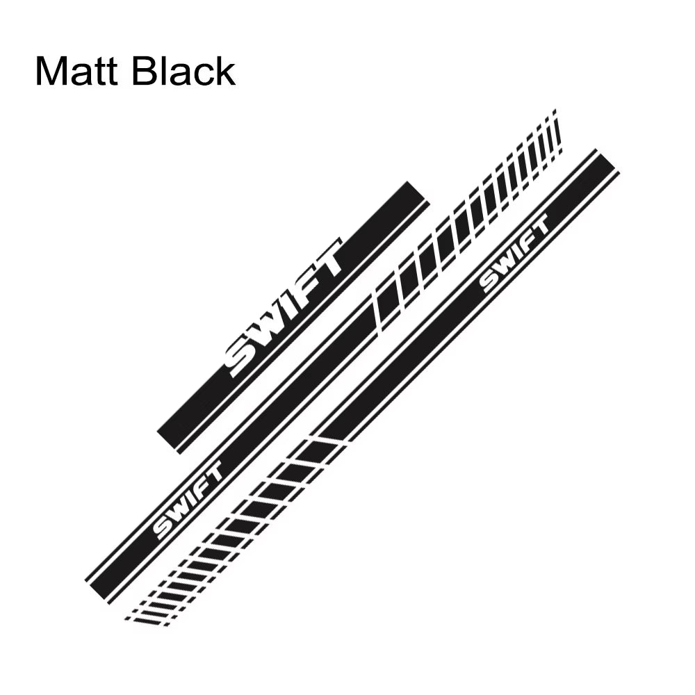 1Set Car Side Door Skirts Stickers for SUZUKI SWIFT Hood Bonnet Engine Cover Vinyl Film Decals Tuning Auto Accessories