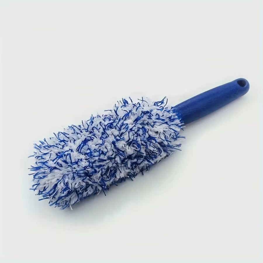 Car Wash Super Brush Plush Premium Wheels Brush Non-Slip Handle Easy to Cleaning Rims Spokes Wheel Barrel Car Detailing