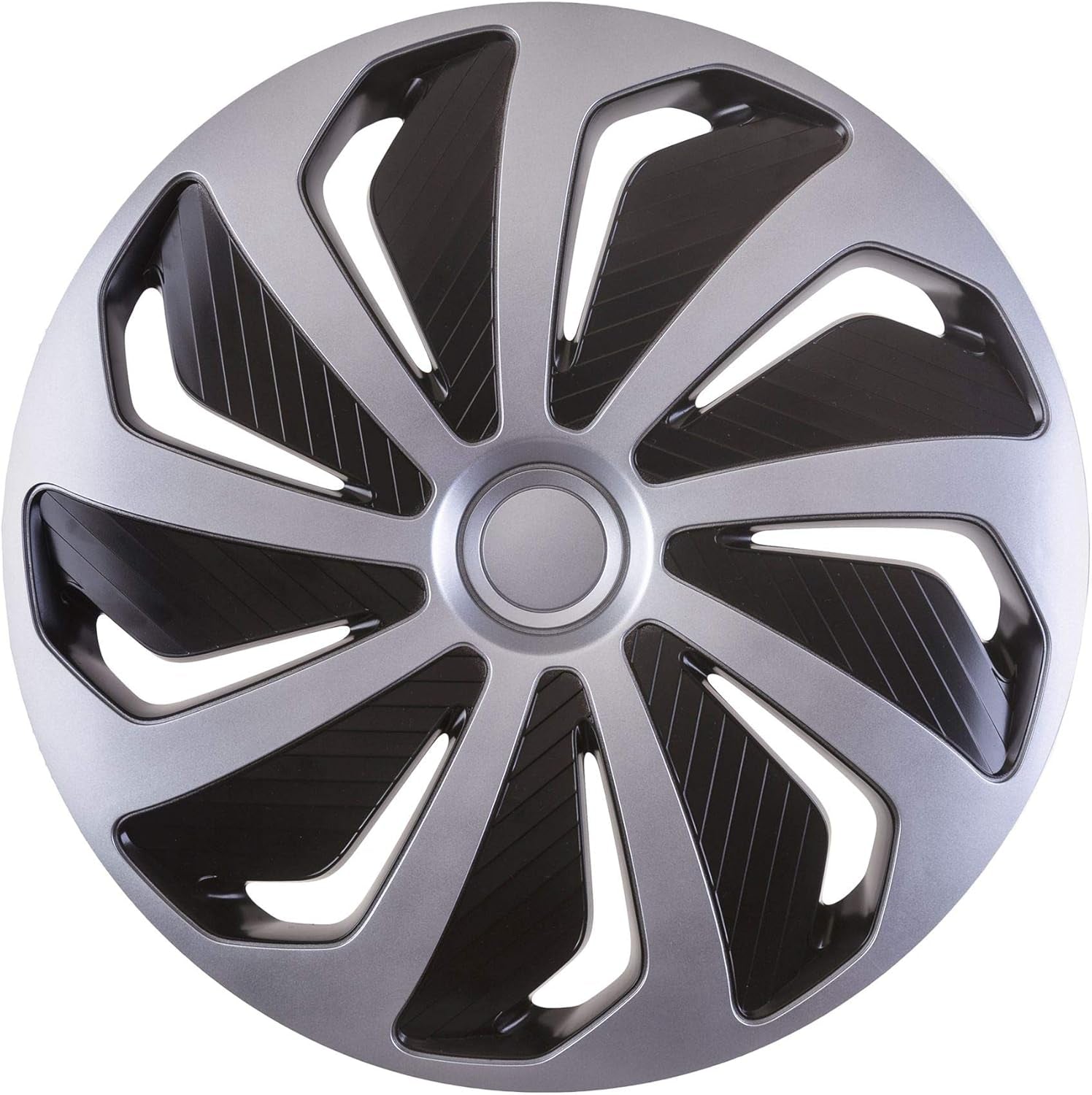 4X Wheel Trims Hub Caps 14" Covers Fits Suzuki Alto Wind Celerio Swift Ignis Black & Silver Alloy Look