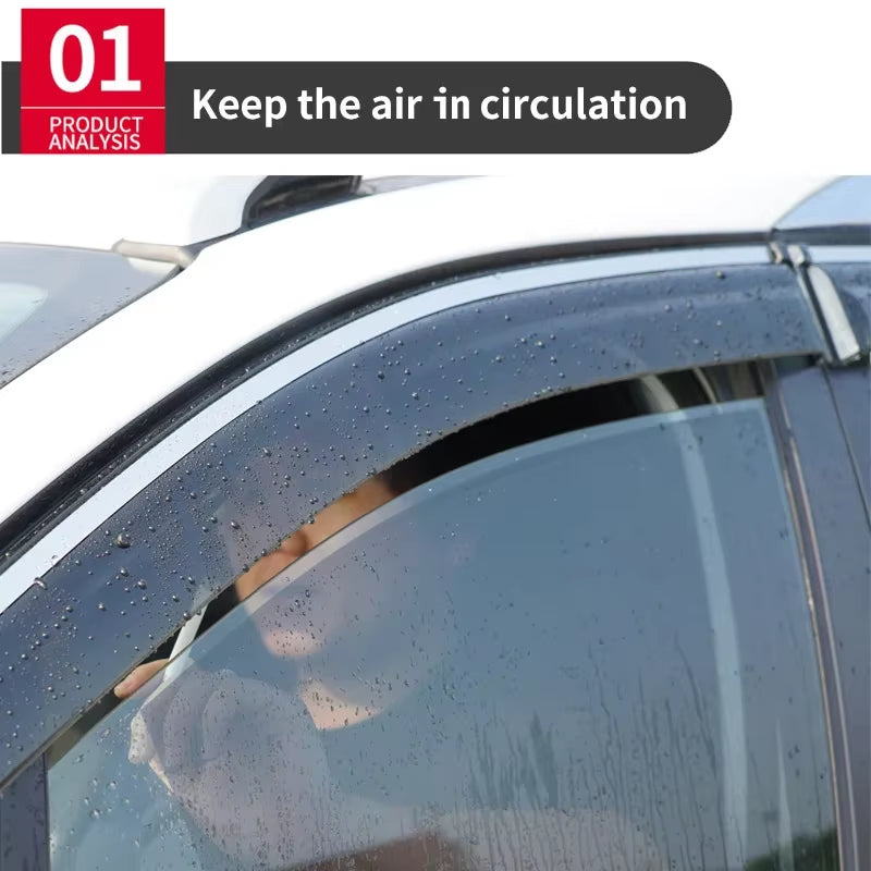 Swift GL Accessories Window Visors Weathershields Wind Rain Guard Door Visor Vent Shades Ventvisor Bright Strip