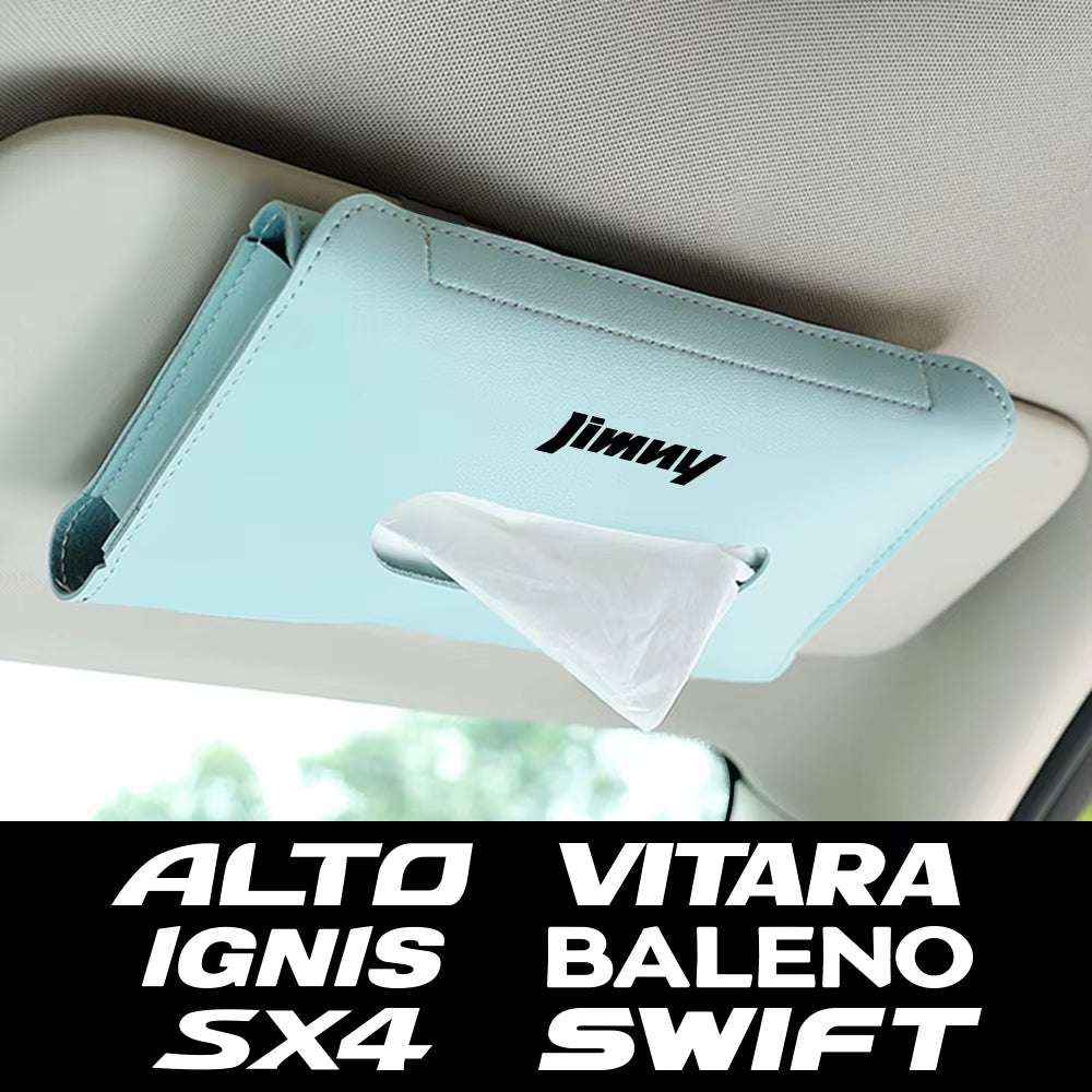 Car Visor Tissue Bag for Suzuki Jimny Swift Grand Vitara Ignis Alto Baleno SX4 Samurai S-Cross Celerio Ertiga Car Accessories