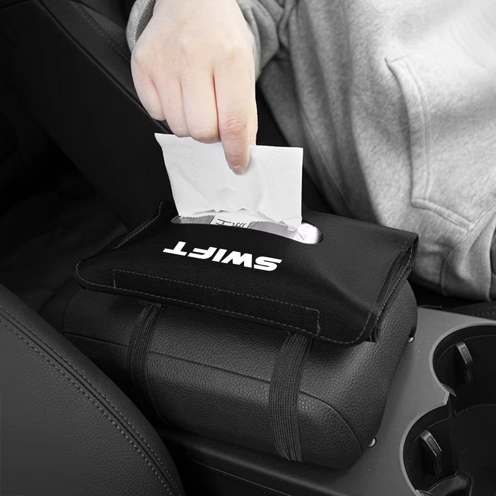Car Visor Tissue Bag for Suzuki Jimny Swift Grand Vitara Ignis Alto Baleno SX4 Samurai S-Cross Celerio Ertiga Car Accessories