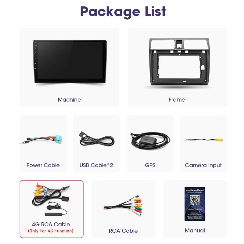 2Din Android 11 Car Stereo Radio Multimidia Video Player Navigation GPS for Suzuki Swift 2003-2010 4G DSP 2 Din Dvd Carplay