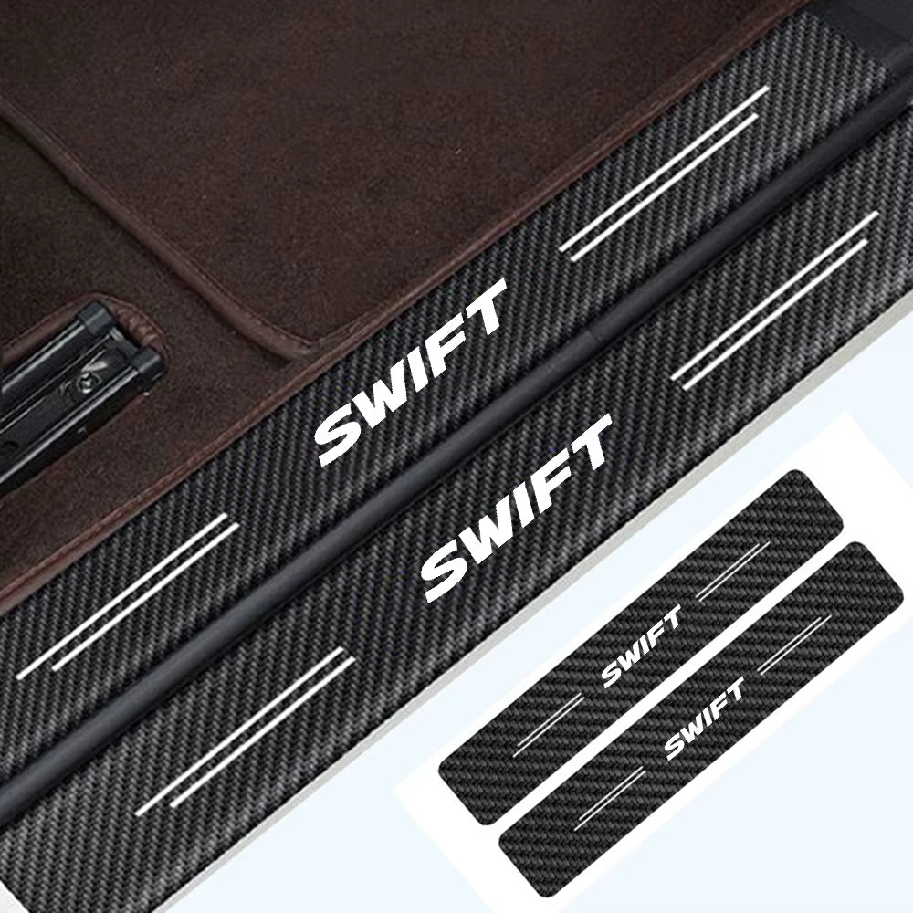 Car Door Sill Carbon Fiber Sticker Threshold Side anti Scratch Waterproof Decal for Suzuki Swift