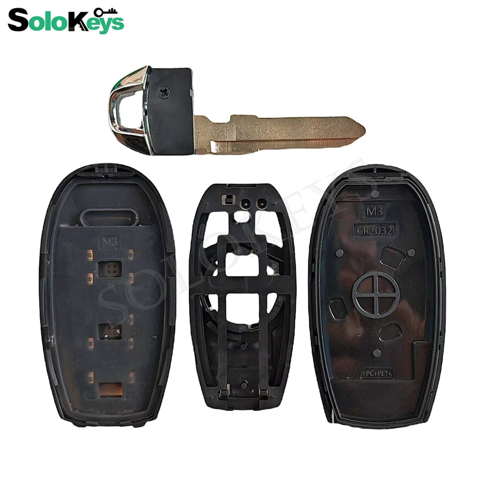 SOLOKEYS FCCID:TS008 for Suzuki SX4 Swift Vitara Smart Remote Key Replacement Shell 3/4 Button with LOGO