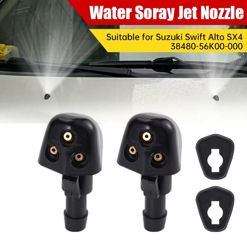 2Pcs Car Windshield Water Spray Jet Nozzle Windscreen Wiper Washer for Suzuki Swift SX4 Grand Vitara Car Accessories