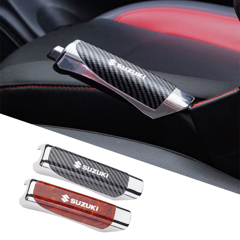 Car Hand Brake Cover Handbrake Grips Protection Cover Carbon Fiber for  SX4 SWIFT Alto Liane Grand Vitara Jimny S-Cross