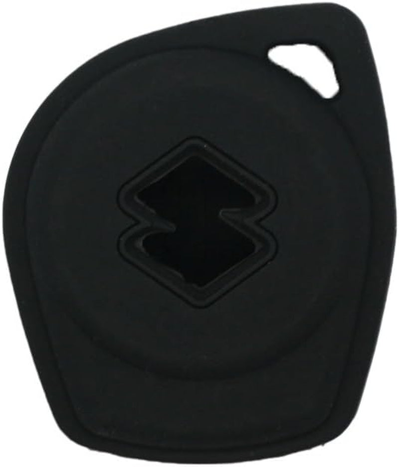 Silicone Cover Protector Case Holder Skin Jacket Compatible with SUZUKI 2 Button Remote Key Fob CV4545 Black