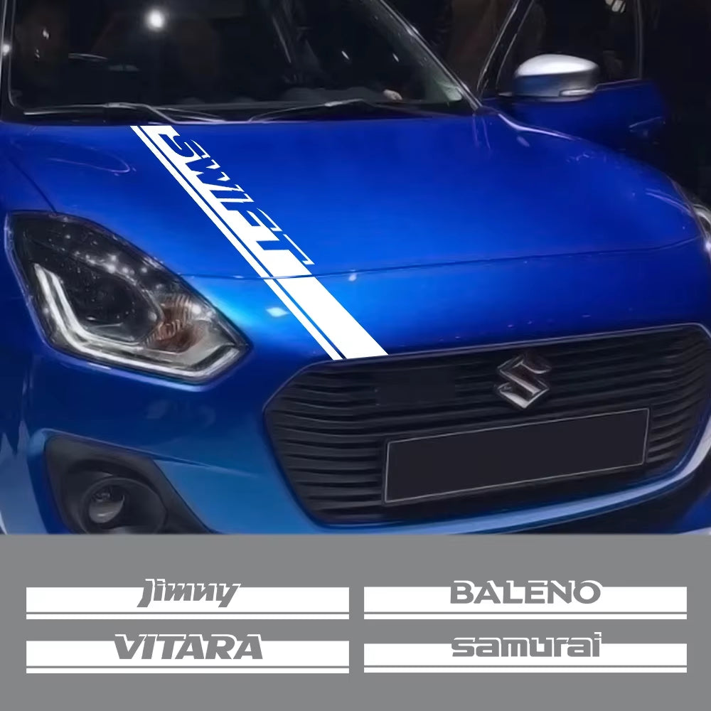 Car Hood Stickers for Suzuki Swift Jimny Baleno Vitara SX4 Ignis Alto Samurai Grand Vitara Auto Engine Cover Car Accessories