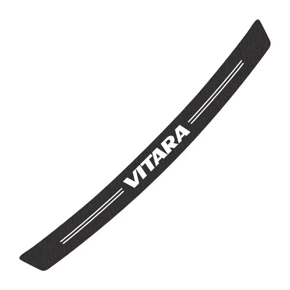 Rear Bumper Trunk Carbon Fiber Stickers for Suzuki Swift Jimny Baleno Vitara Alto Ignis SX4 Samurai Grand Vitara Car Accessories