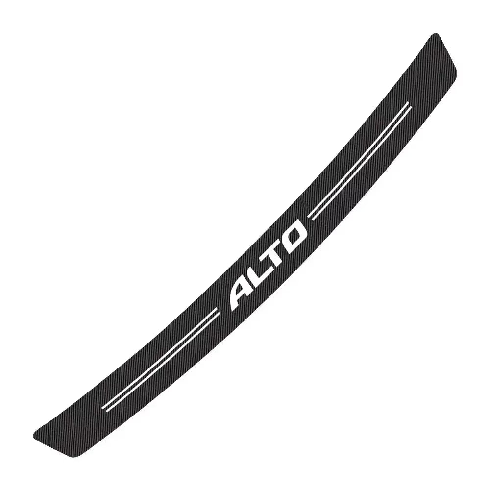Rear Bumper Trunk Carbon Fiber Stickers for Suzuki Swift Jimny Baleno Vitara Alto Ignis SX4 Samurai Grand Vitara Car Accessories