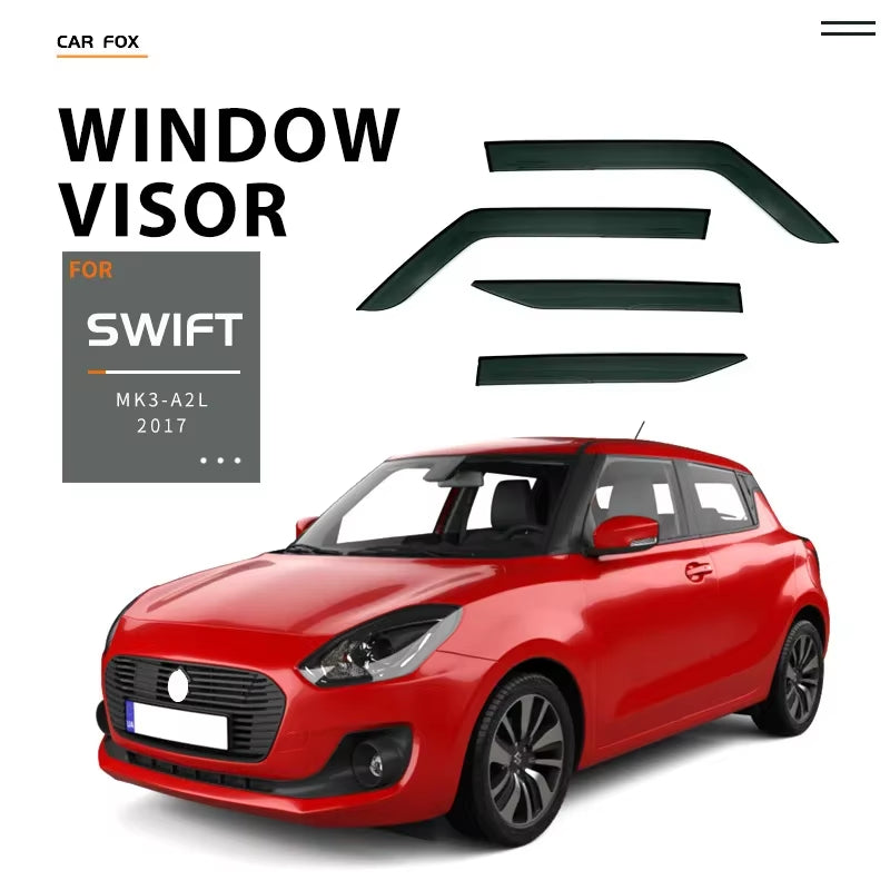 Swift GL Accessories Window Visors Weathershields Wind Rain Guard Door Visor Vent Shades Ventvisor Bright Strip