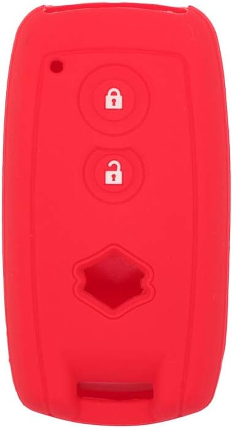Silicone Cover Protector Case Holder Skin Jacket Compatible with SUZUKI 2 Button Smart Remote Key Fob CV4544 Red