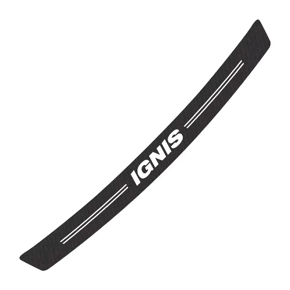 Rear Bumper Trunk Carbon Fiber Stickers for Suzuki Swift Jimny Baleno Vitara Alto Ignis SX4 Samurai Grand Vitara Car Accessories