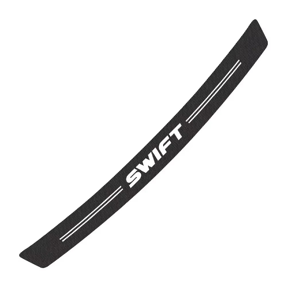 Rear Bumper Trunk Carbon Fiber Stickers for Suzuki Swift Jimny Baleno Vitara Alto Ignis SX4 Samurai Grand Vitara Car Accessories