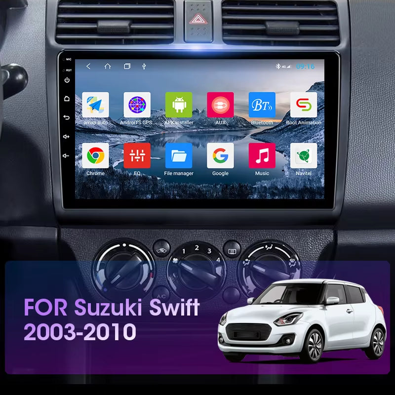 2Din Android 11 Car Stereo Radio Multimidia Video Player Navigation GPS for Suzuki Swift 2003-2010 4G DSP 2 Din Dvd Carplay