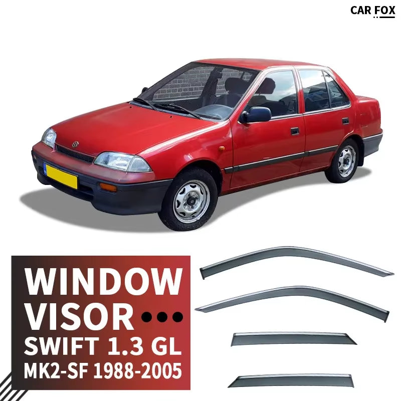 Swift GL Accessories Window Visors Weathershields Wind Rain Guard Door Visor Vent Shades Ventvisor Bright Strip