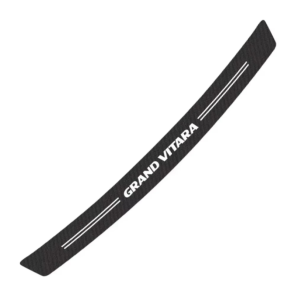 Rear Bumper Trunk Carbon Fiber Stickers for Suzuki Swift Jimny Baleno Vitara Alto Ignis SX4 Samurai Grand Vitara Car Accessories